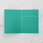 美しいポットの豪華な水色サボテン カード (内部)