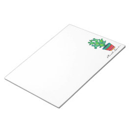 美しいポットの豪華な水色サボテン ノートパッド