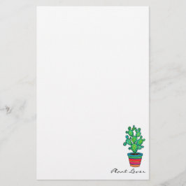 美しいポットの豪華な水色サボテン 便箋