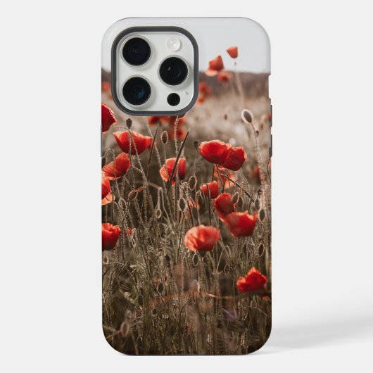 美しいポピーの花 iPhoneケース (裏面)