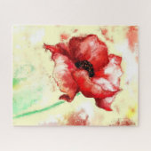 美しいポピーパズル絵画 – の水色 ジグソーパズル (横)