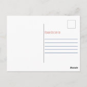 美しいポピーフローラとストライプ ポストカード (裏面)