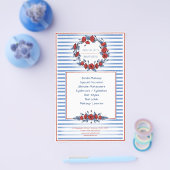 美しいポピーリースフローラ&ストライプチラシ チラシ (シングル)