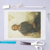 美しいポートレートデコパージ 薄葉紙 (クラフト)