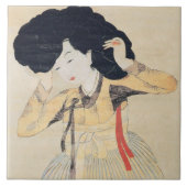 美しいポートレート미인도韓国美術 タイル (正面)