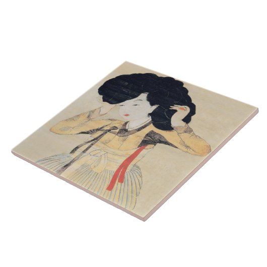 美しいポートレート미인도韓国美術 タイル (側面)