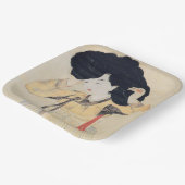 美しいポートレート미인도韓国美術 ペーパープレート (傾斜あり)