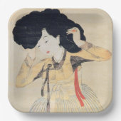 美しいポートレート미인도韓国美術 ペーパープレート (正面)