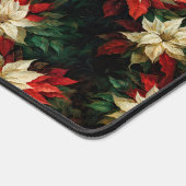 美しいポ赤と白イント デスクマット (コーナー)