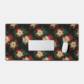 美しいポ赤と白イント デスクマット (キーボード&マウス)