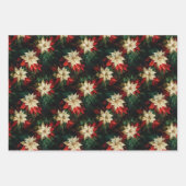 美しいポ赤と白イント ラッピングペーパーシート (正面3)