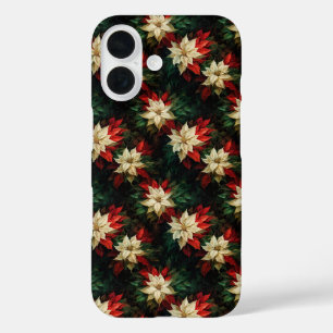 美しいポ赤と白イント iPhone 16ケース