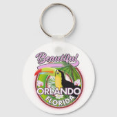美しいマイアミオーランドトラベルロゴ キーホルダー (裏面)