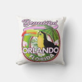美しいマイアミオーランドトラベルロゴ クッション (正面)