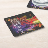 美しいマイクコースターセット スクエアペーパーコースター (アングル)