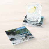 美しいマウイの海岸線ガラスのコースター ガラスコースター (アングル)