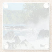 美しいマウイの海岸線ガラスのコースター ガラスコースター (裏面)