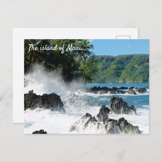 美しいマウイ海岸線はがき ポストカード (正面/裏面)