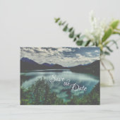 美しいマウンテンレイクリフレクション結婚ズ セーブザデート (スタンド正面)