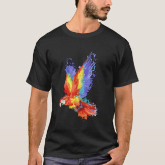 美しいマカオ飛んでいるオウムの鳥の恋人の贈り物 Tシャツ