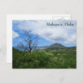 美しいマカプウ　オアフ島　ハワイ　山々　海の景色 ポストカード (正面/裏面)