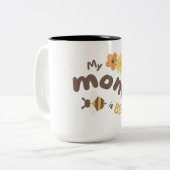 美しいマグカップデザイン。 ツートーンマグカップ (正面左)