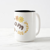 美しいマグカップデザイン。 ツートーンマグカップ (正面右)