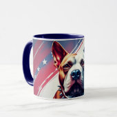 美しいマグカップ、犬、アメリカ国旗 – DogA50 マグカップ (正面左)