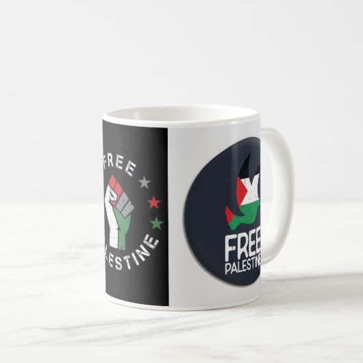 美しいマグデザインザゼル好きパレスチナ コーヒーマグカップ (正面右)