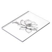 美しいマグノリアの花のスケッチ ノートブック (左側)