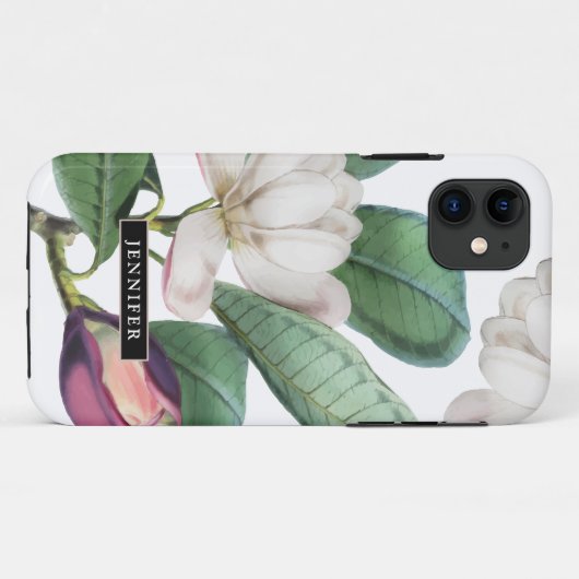 美しいマグノリアの花の植物名 Case-Mate iPhoneケース (裏面(横))
