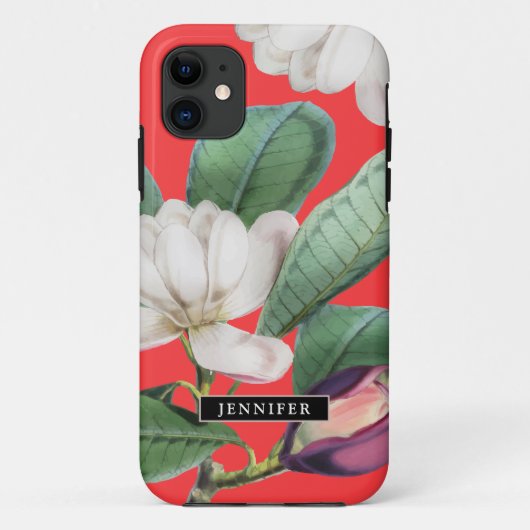 美しいマグノリアの花の植物名 Case-Mate iPhoneケース (裏面)
