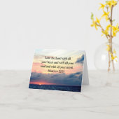 美しいマシュー22:37サンライズフォトデザイン カード (黄色い花)