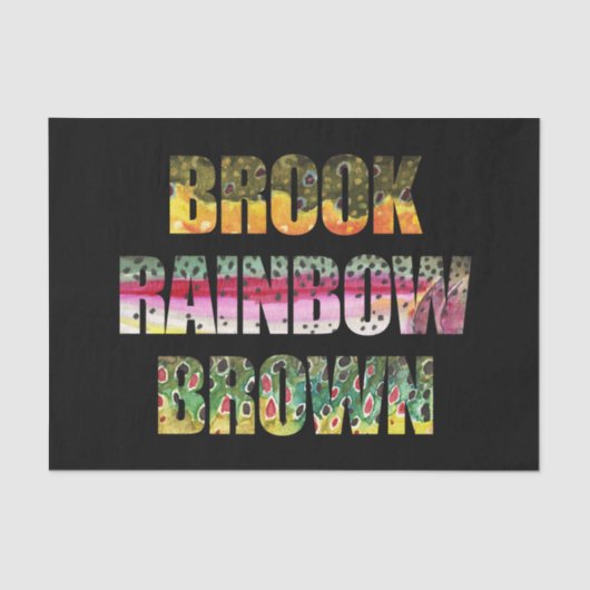 美しいマスの皮3枚 薄葉紙 (正面)