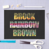 美しいマスの皮3枚 薄葉紙 (クラフト)