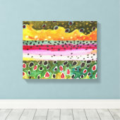 美しいマスの芸術 キャンバスプリント (インサイチュ (ウッドフロア))