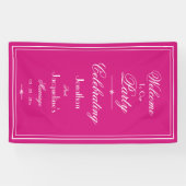 美しいマゼンタのシックな写真プ結婚ロップの背景 横断幕 (横)