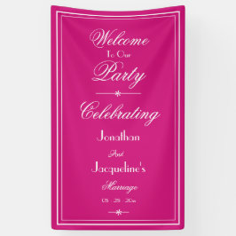 美しいマゼンタのシックな写真プ結婚ロップの背景 横断幕