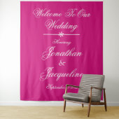 美しいマゼンタフォトプロップ結婚の背景 タペストリー (インサイチュ)