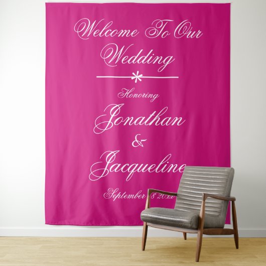 美しいマゼンタフォトプロップ結婚の背景 タペストリー (インサイチュ)