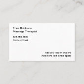 美しいマッサージスパ名刺 名刺 (裏面)