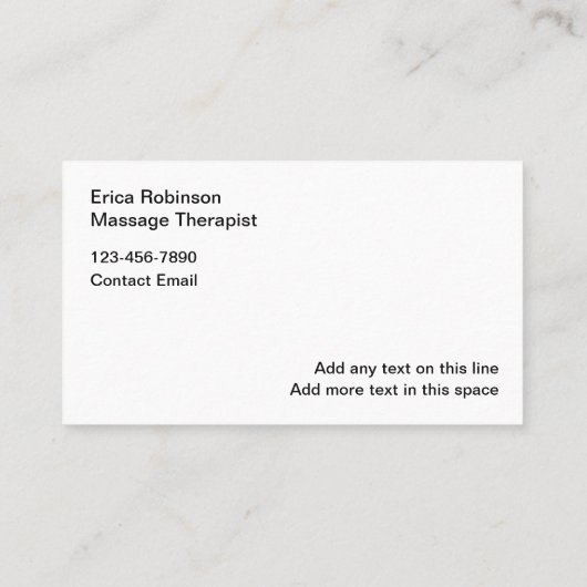 美しいマッサージスパ名刺 名刺 (裏面)