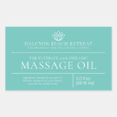 美しいマッサージ油アクア製品成分ラベル 長方形シール (正面)