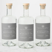 美しいマッサージ油製品成分グレーラベル リキュールボトルラベル (ボトル)