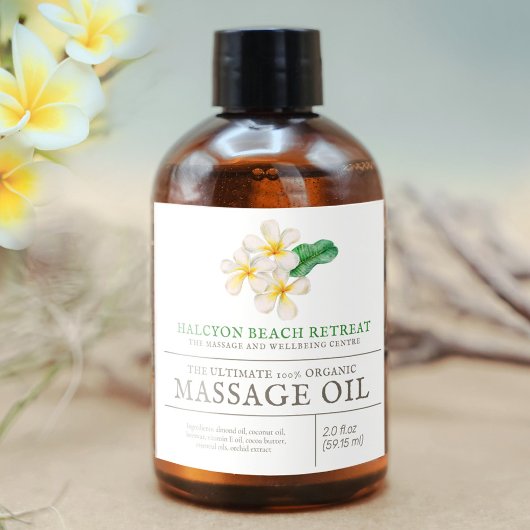 美しいマッサージ製品プルメリアfrangipati リキュールボトルラベル