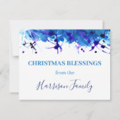 美しいマドンナと子供の水色 ノートカード (裏面)