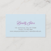 美しいマニキュアネイルサロンアポイントメント 予約カード (裏面)