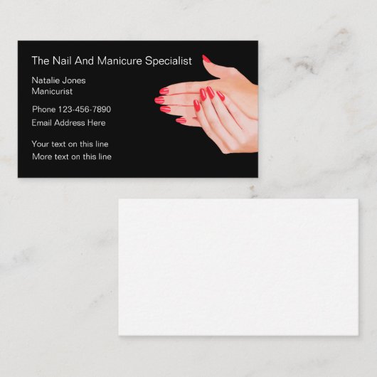 美しいマニキュアファッション 名刺 (正面/裏面)