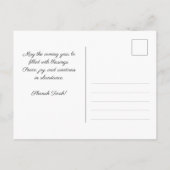 美しいマルーン✡️ Rosh Hashanahと写真 ポストカード (裏面)