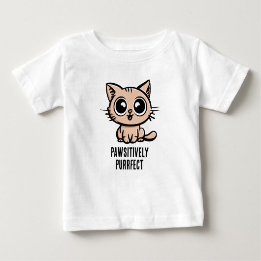 美しいマンガ子猫 ベビーTシャツ (正面)